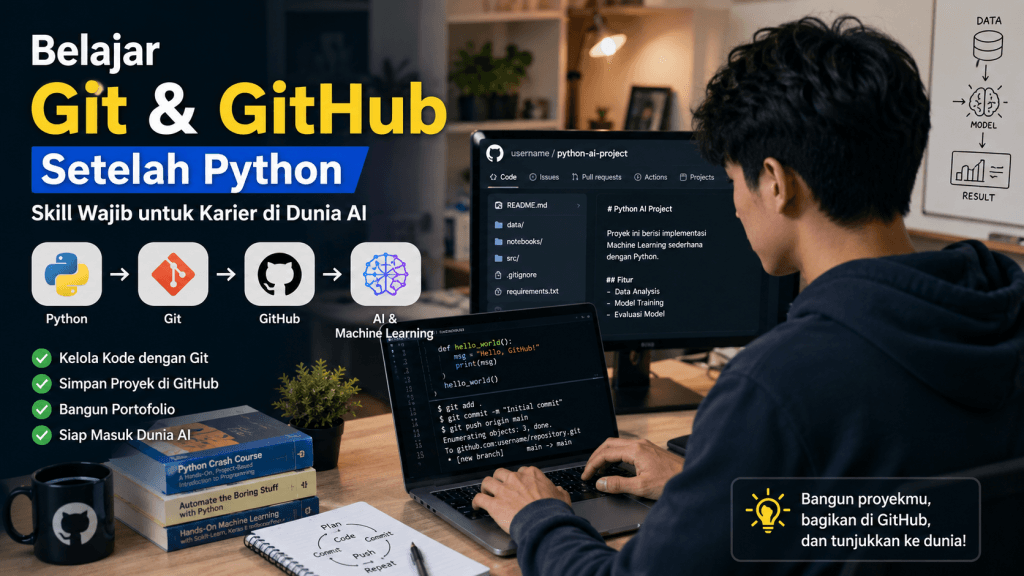 Mengapa Harus Belajar Git dan GitHub Setelah Python? Panduan Pemula Menuju Dunia AI